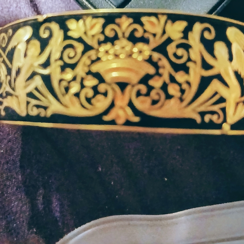 Ornate Gold and Black Women's Bracelet